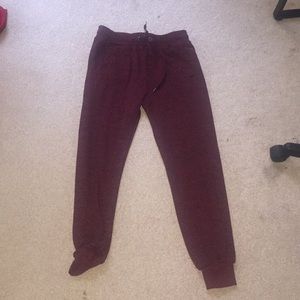 Dark red joggers